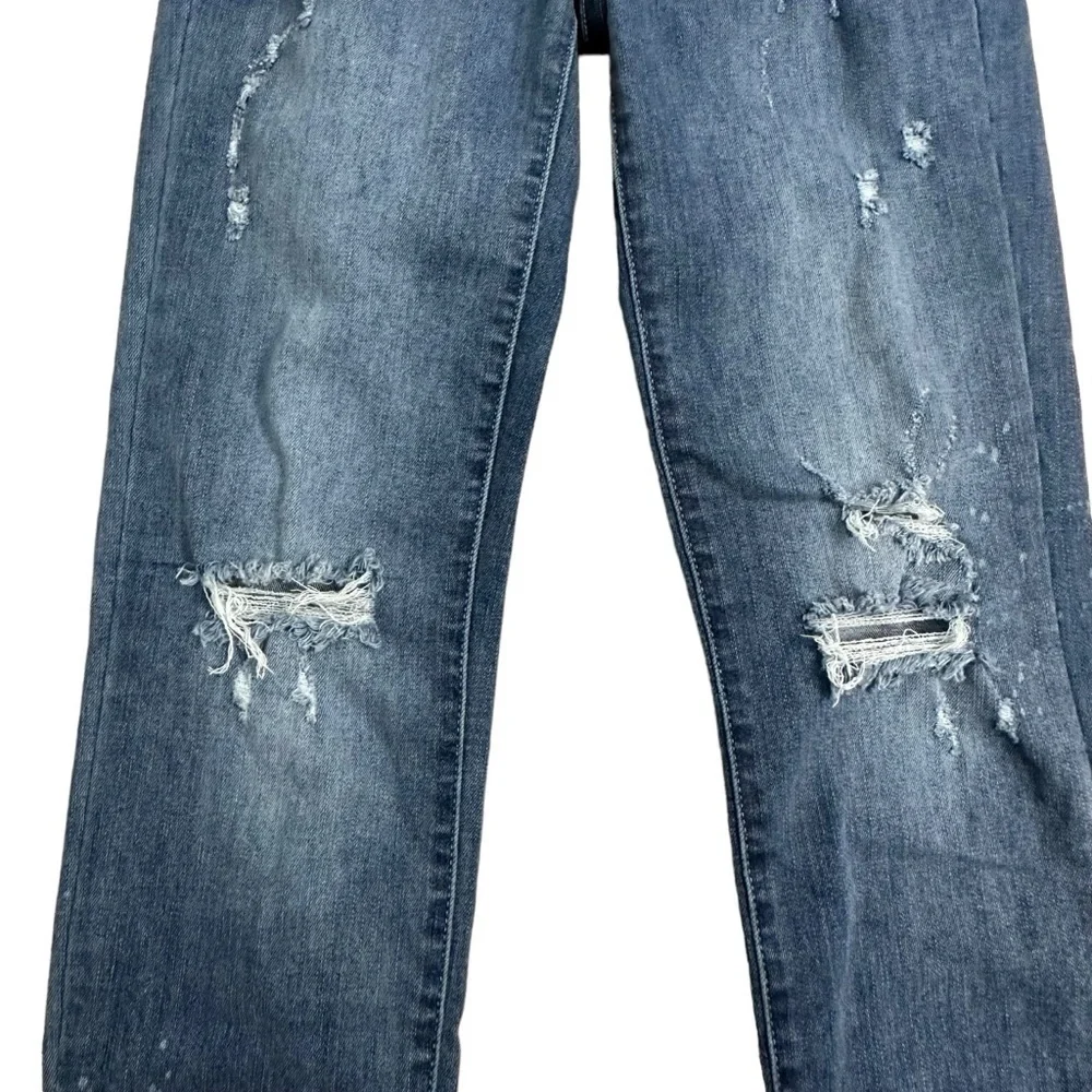 Judy Blue Jeans Skinny Distressed Ripped Relaxed Fit Denim Cotton Size 5 27
